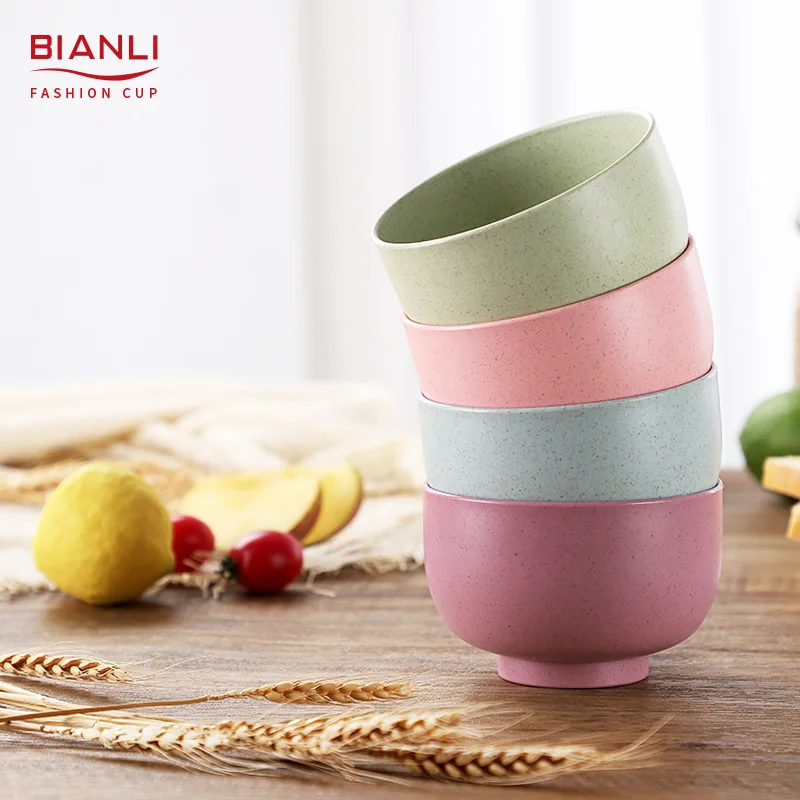 24 PCS /Set Custom Bpa Free Eco Friendly Unique Kids Wheat Straw Tableware Reusable Dinnerware Sets