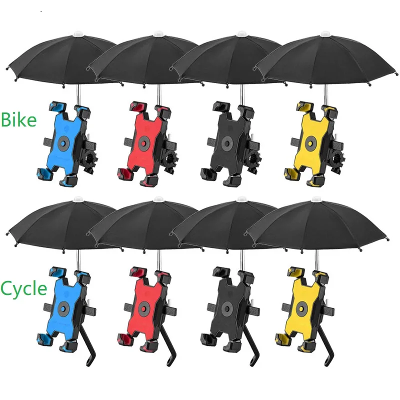 High Quality Rearview Mirror Phone Holder With Sun Shade Umbrella Stable Waterproof Bracket Rainproof Bike Cycling Phone Holder.jpg