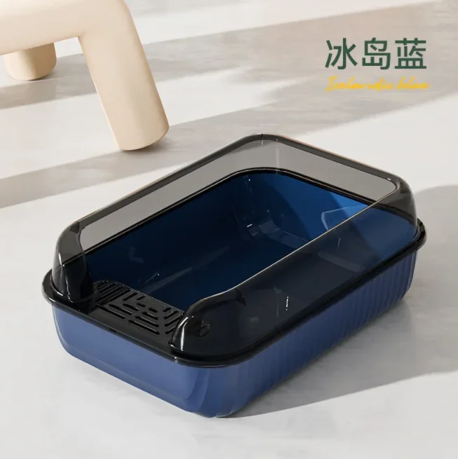 2024 New Cat Litter Box Light Luxury Style Large Litter Box Anti-Splash Cat Toilet