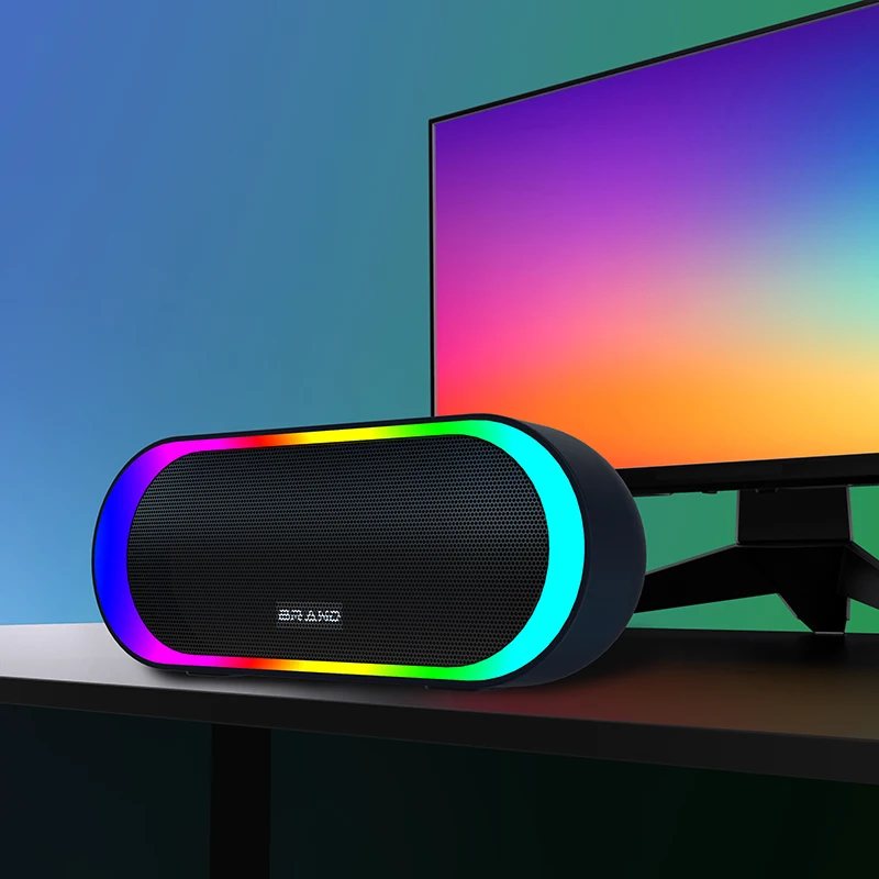 RGB Light OEM Custom Portable BT Wireless Speaker 10W Super Bass Wireless BT Mini Speaker 6 Hours Playtime