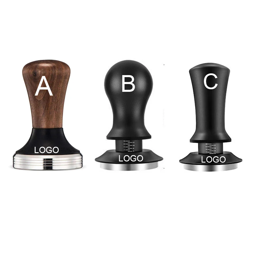 Barista Tools Constant pressure Automatic Adjustable Height Tamper 51mm 53mm 58mm Espresso Force Coffee Tamper with Clear Scale