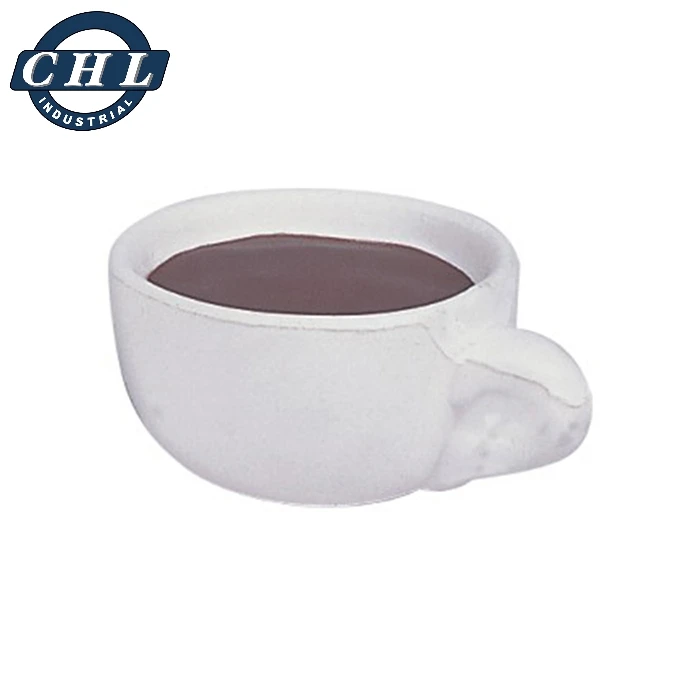 Factory wholesale cheap price coffee shape customized logo anti stress PU foam squeeze ball reliever toy