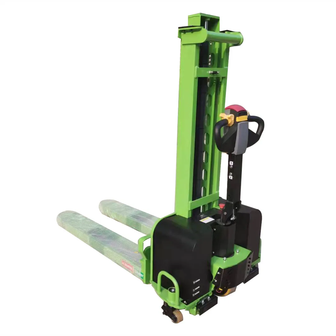 WELIFTRICH 700kg Full Electric Self-loading Stacker Car Stacker Lift Lifting Height 1300mm Full Self Loading Electric Stacker