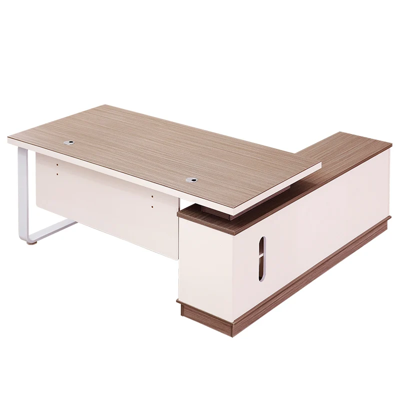 Практичная мебель Исполнительный современный офисный стол L образный компьютерный