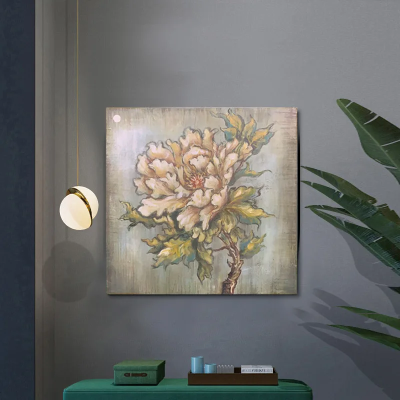 JZ Home Decor Large Rose Hand Painted Oil Paintings Canvas Wall Art Work Abstract Paintings With Flowers