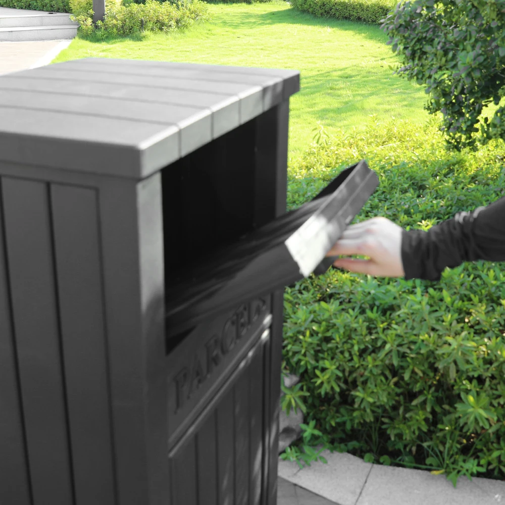 Outdoor Ground Mounted Parcel Delivery Drop Box for Mail and Parcel