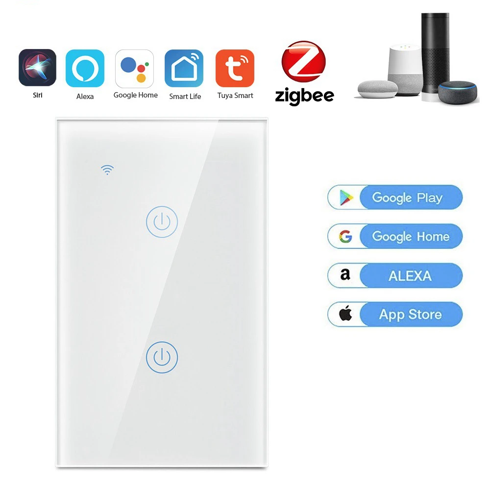 G-Tech Plus Wireless Tuya App Zigbee Smart Wall Switch Voice Control Light Switches Work Alexa Echo Google Home
