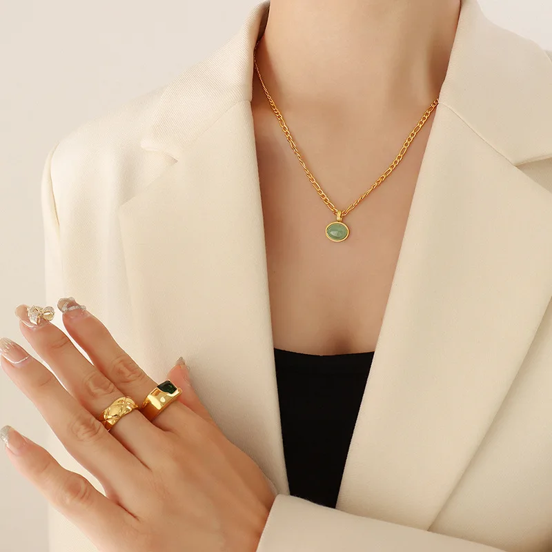 2023 Classic Vintage Fashion Necklace Chain and C Shaped Earring Jewelry Sets for Women Gold Plated Fashion Jewelry Jewelry Sets