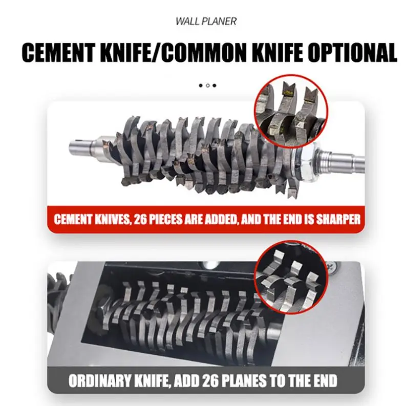 1680W Electric Wall Planing Machine Automatic Concrete Shovel Putty Wall Scraper Planer Dust-free