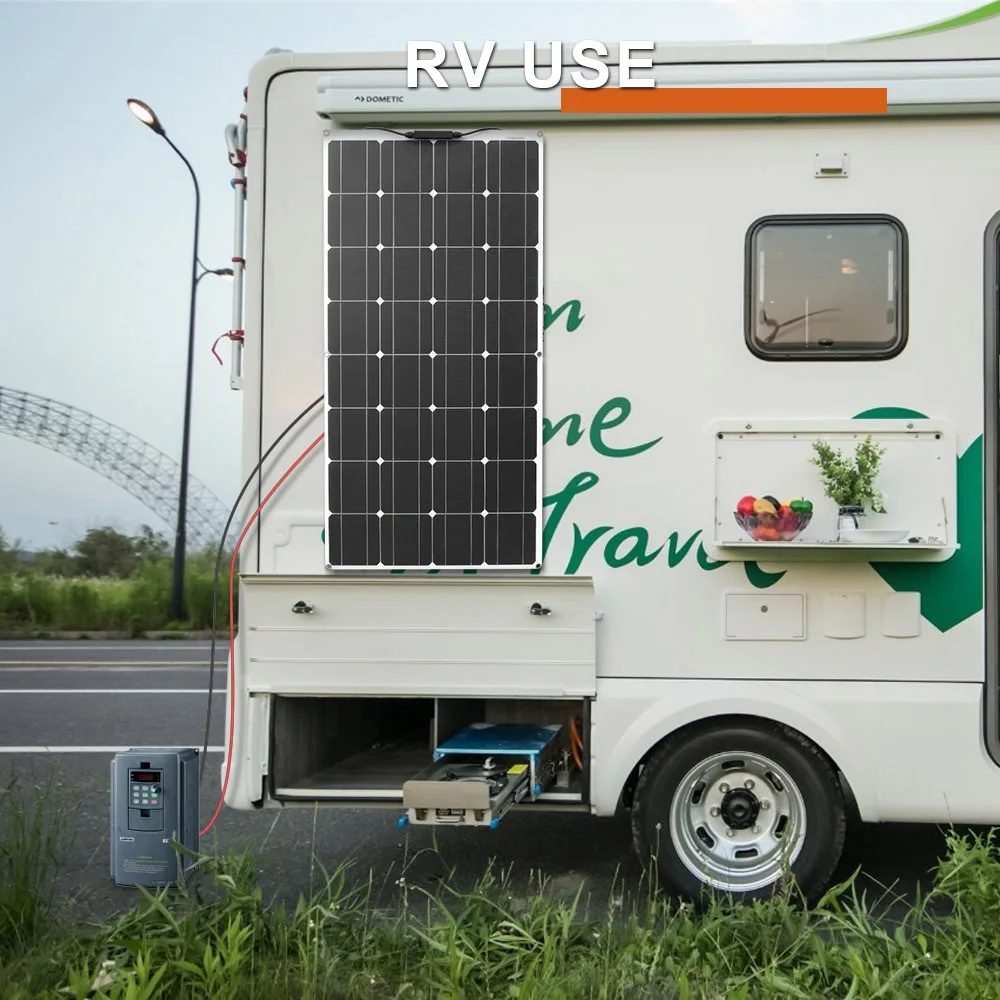 ETFE Flexible Solar Panels 100W Flexible Protatable Solar Panel For Boats Roof With Cables