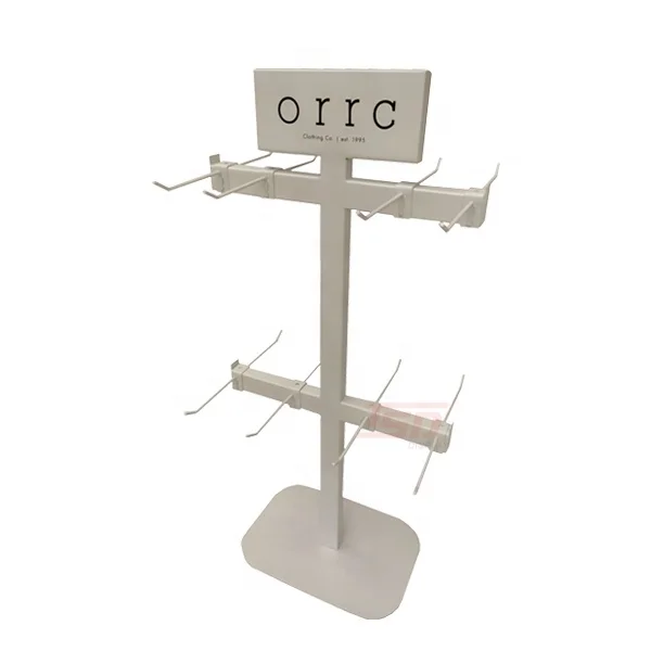 custom shop marketing promotional 2 tiers sock counter hanging socks display stand retail store sock display rack