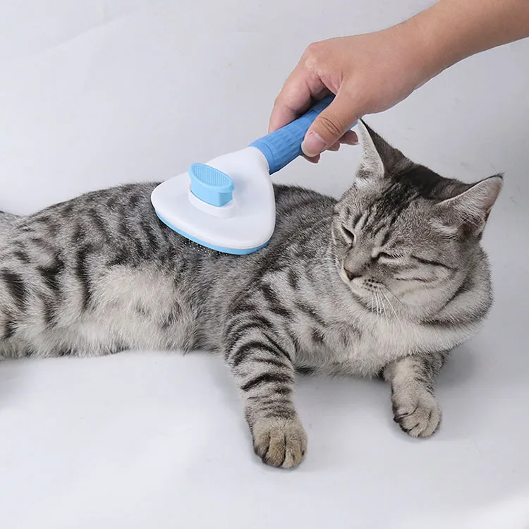  New product arrival Amazon Top Sale Pet Grooming Accessories Manual Press Massage Brush Self-Cleaning Dog Comb Новый продукт поступление Лучшие продажи Зоосалон Аксессуары Ручной пресс для чеснока Массажная щетка самоочистки собака