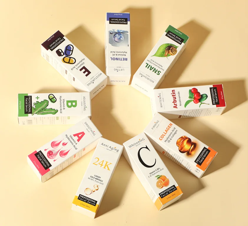 Wholesale Natural Organic 24k Gold Serum Anti Aging Moisturizing Whitening Serum Private Label Vitamin C Face Serum