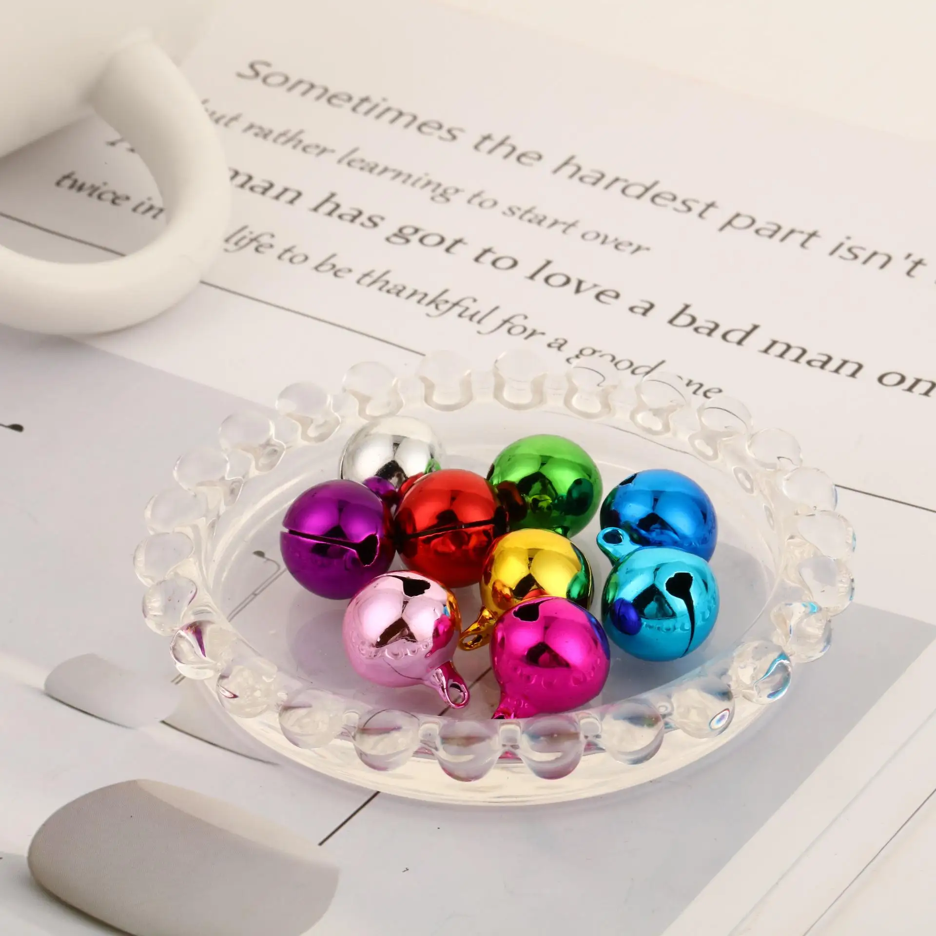 Promotional products creative exquisite Colorful Collar Copper Bell Decoration