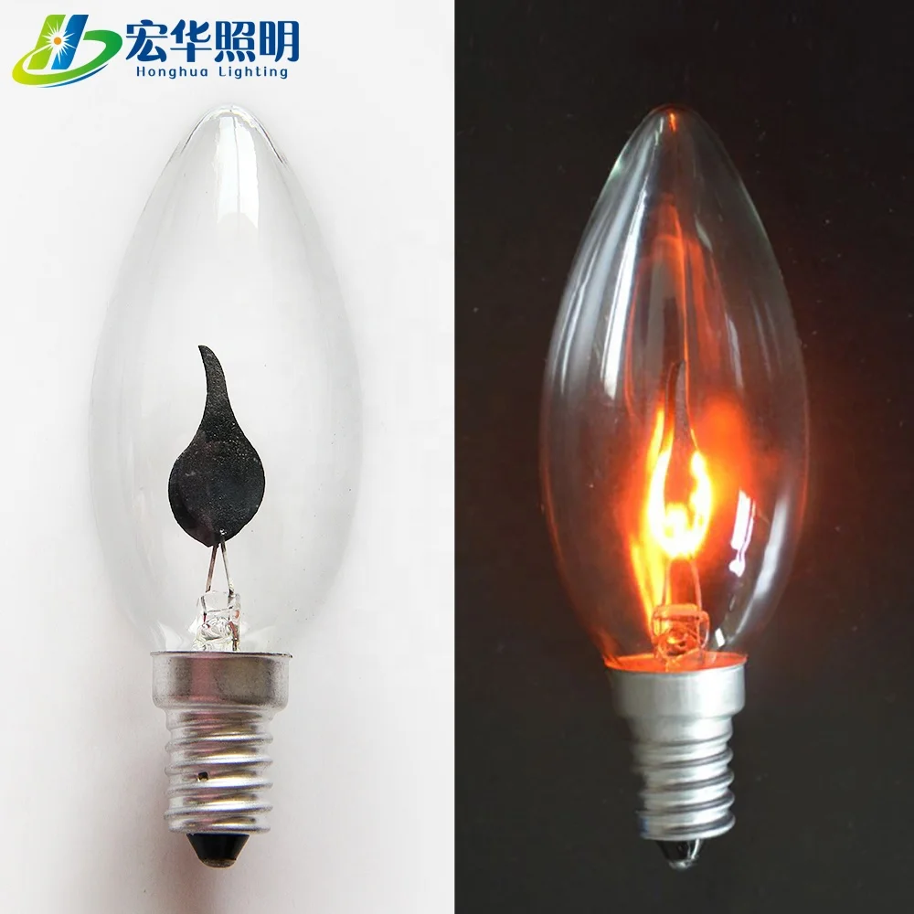 C7 3W flicker flame LED candle lights bulb for outdoor Christmas decoration