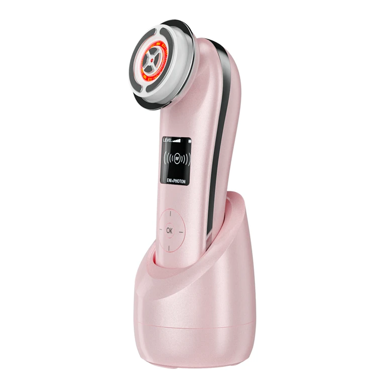 
nanoSkin skin rejuvenation face lift with RF EMS ION ENI COOL Face lifting RF Beauty Machine Facial Tightener at Home 