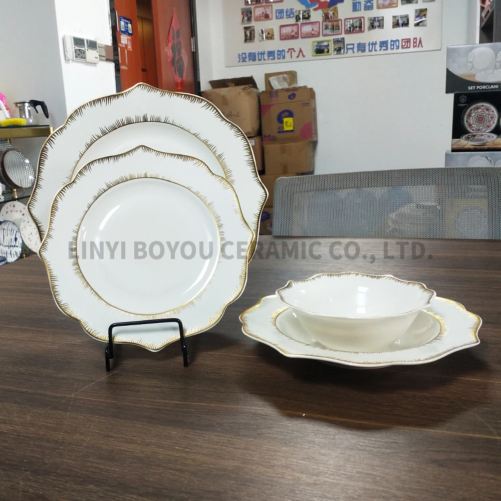 24 pieces ceramic dinnerware set Ceramic Tableware factory supply accept customize design