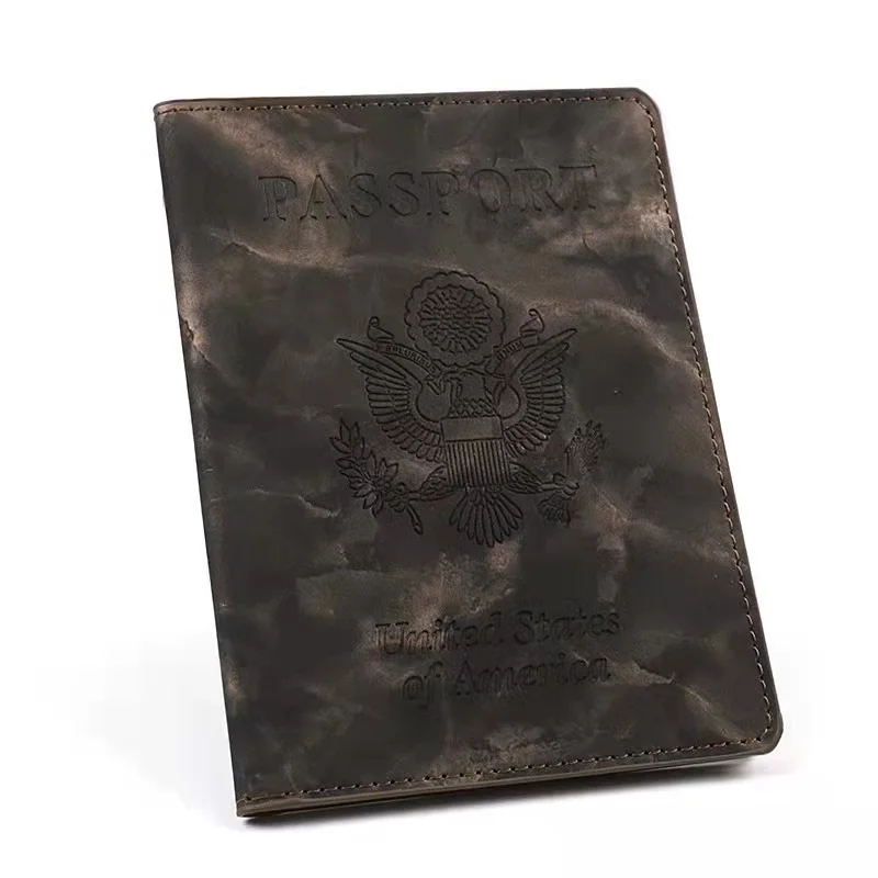2025 Products Marble Pu Leather Passport Booklet Certificate Holder and Vaccine Card