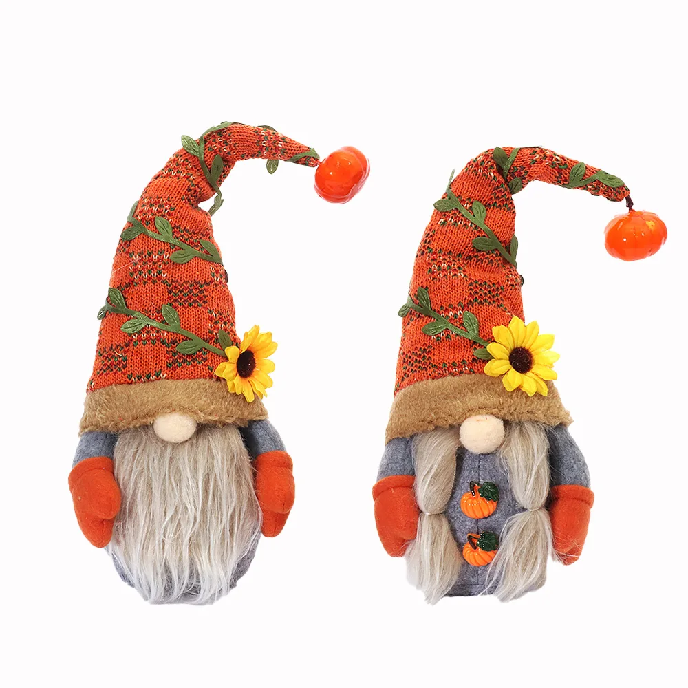 New Christmas Faceless Gnome Old Man Plush Doll Small Harvest Doll Gift Gift Standing Toy Thanksgiving Swedish Gnome