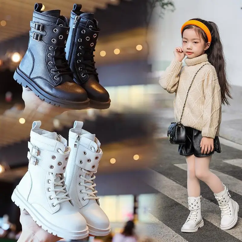 High Durable White Leather Outsole Classic Style Ts Bota De Nio De Invierno De Mujer Kid Children Boots