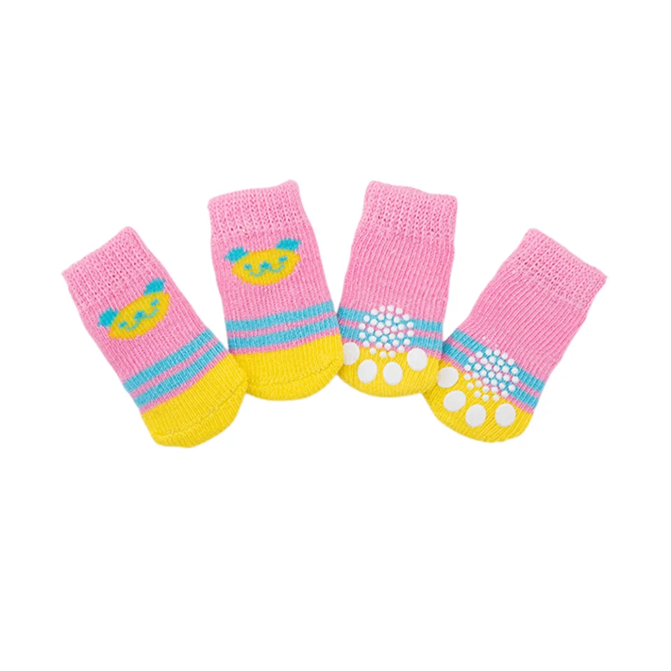 Winter Warm Anti-Slippery Washable Comfortable Polyester Green Frog Socks Shoes Footwear