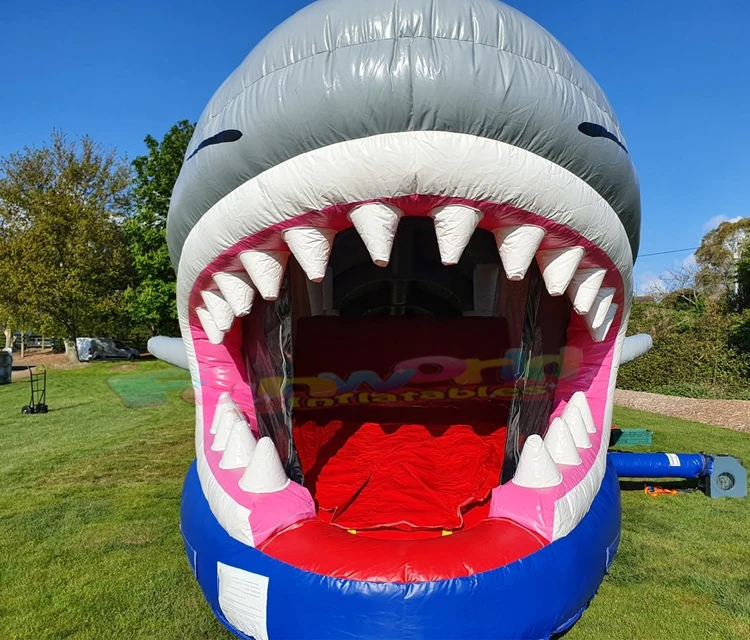 New design kid shark jumping castle chateau gonflable wholesale inflatable bouncer for sale inflatable obstacle course