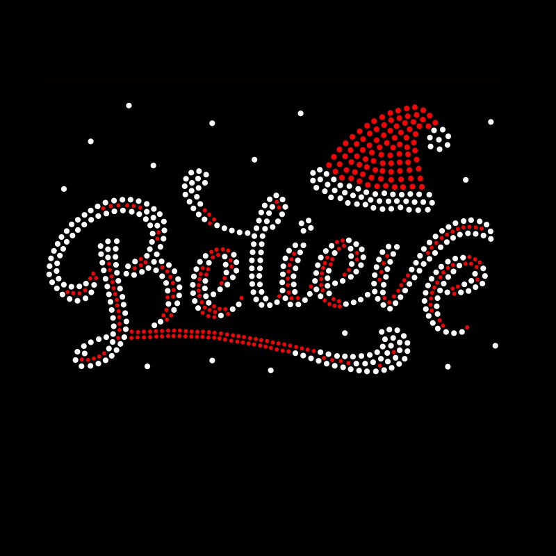 Ready to Print hot sell Christmas rhinestone transfer hotfix