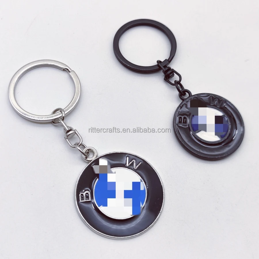 Custom Hollow Out Style Car Logo Zinc Alloy Metal Keyring Wholesale Car Brand Soft Enamel Business Blank Metal Key Tag Keychain