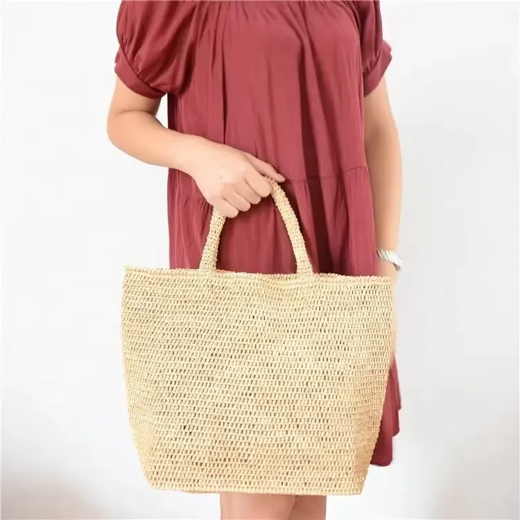 Wholesale Designer Raffia Grass Handmade Macrame Bag Raffia Grass Crochet Bag summer beach bags for Women