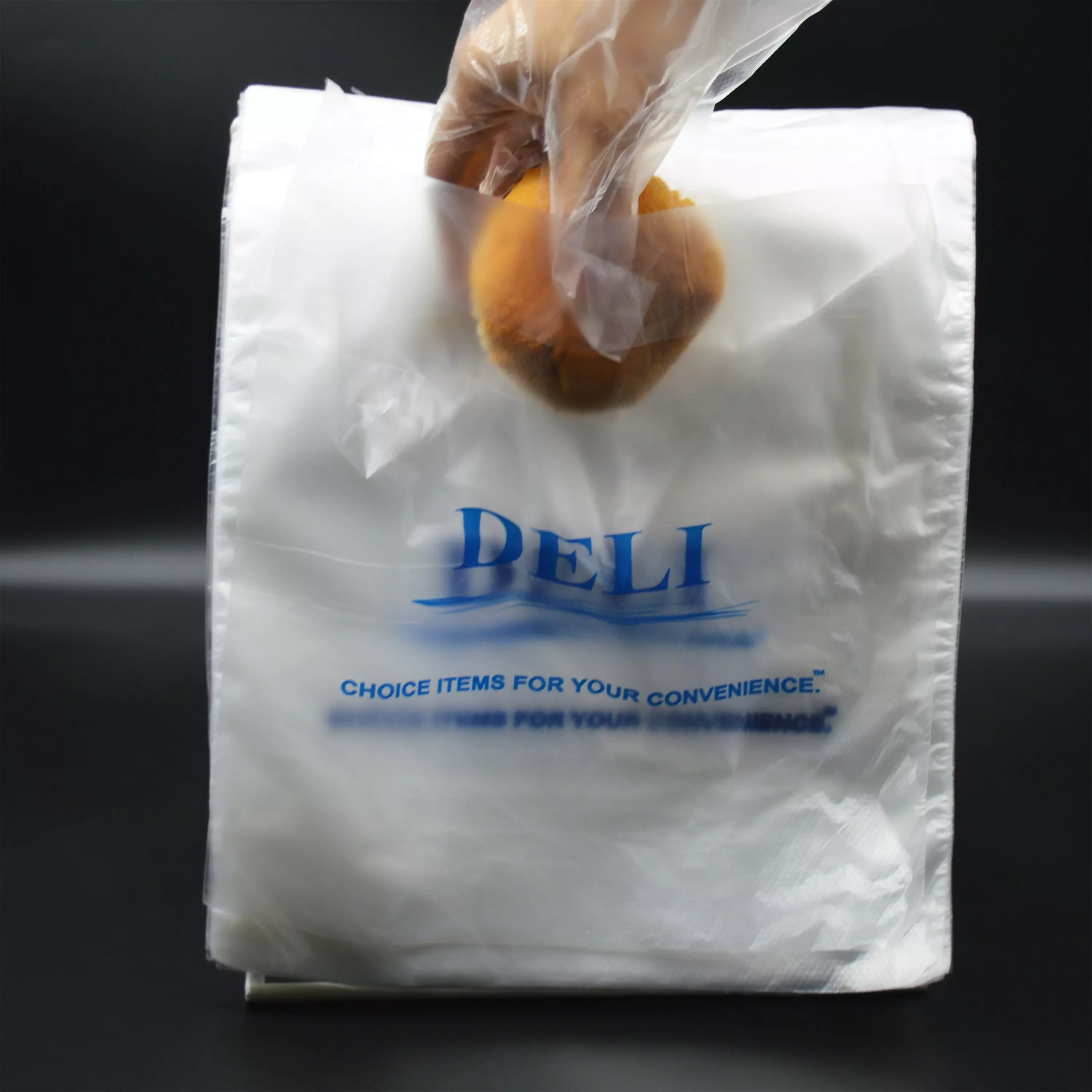 Customized High Quality LDPE Saddle Bags For Bread Deli Bag for Food