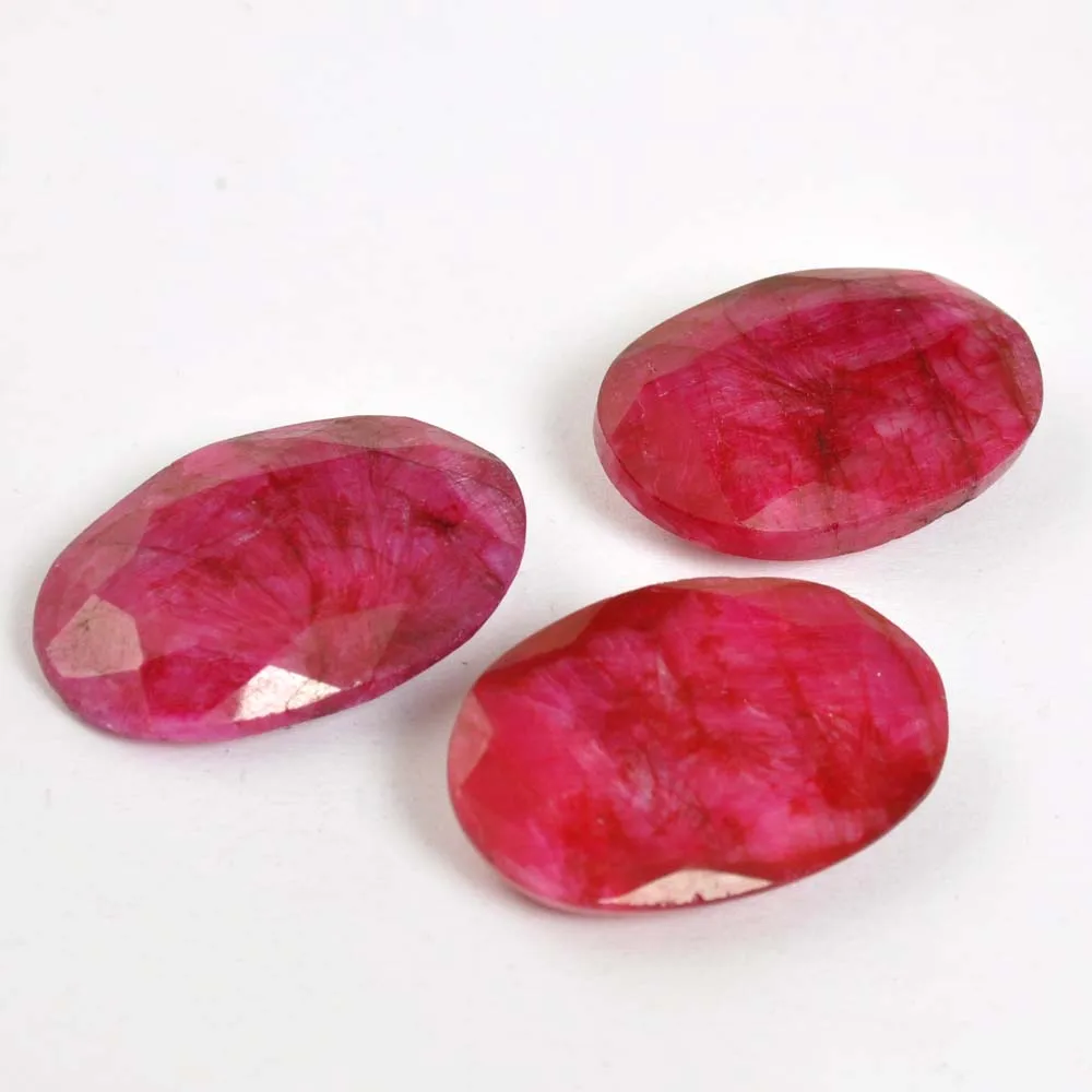 Direct Wholesale Quality Natural Ruby Oval Shape Semi Precious Cabochon Loose Gemstone