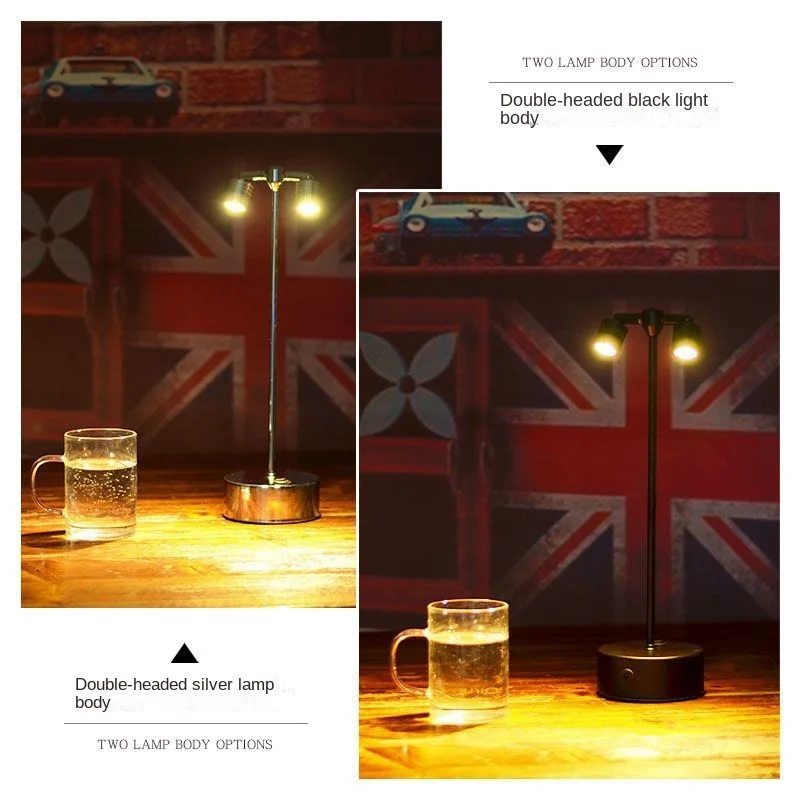 atmosphere table quiet desk lamp creative personality small night lamp high pole card holder charging bar lamp