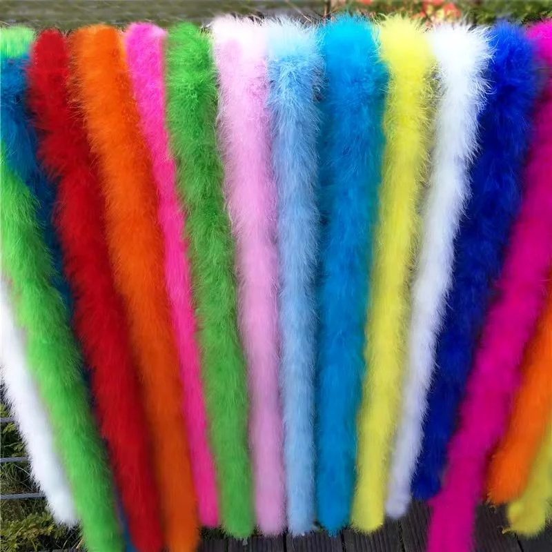 Wholesale 2 Meter 20g 30g 35g 40g 45g 50g Turkey Marabou Feather Boa For Costume Accessories