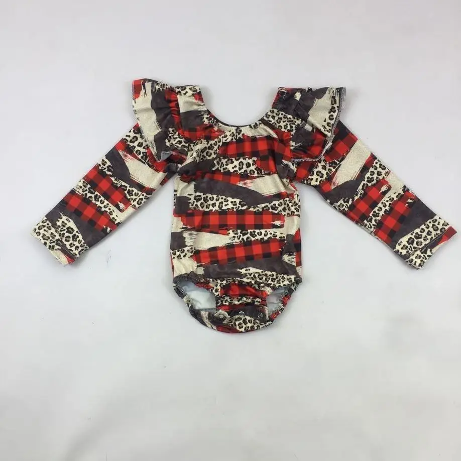 Oem Детский бутик, оптовая продажа, комбинезон для новорожденных, Рождественский купальник с принтом Санта Клауса, весенний комбинезон, одежда для маленьких девочек