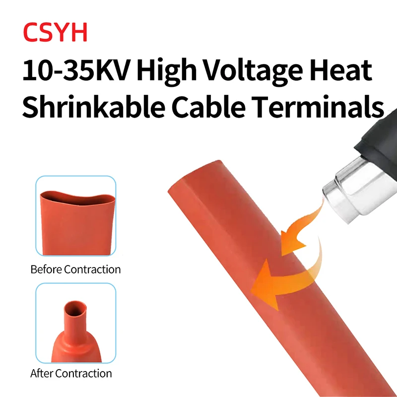 10-35kv High-voltage Heat Shrink Cable Wire Insulation Termination Head Indoor Outdoor Joint Heat Shrink Connection Accessories
