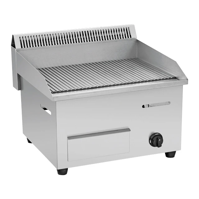 Hotel Catering Equipment Table Top Gas Grill Griddle Teppanyaki Commercial Table Top Grooved  Griddle Grill