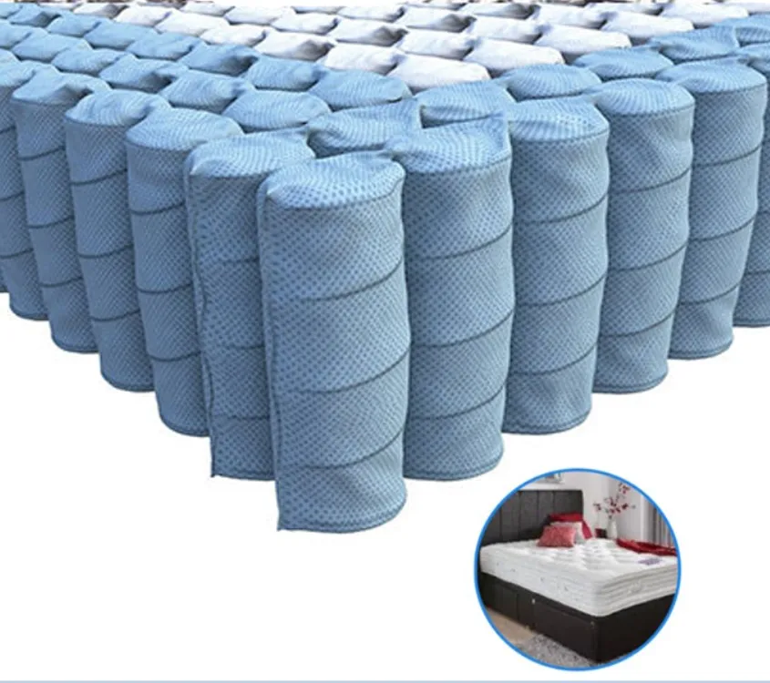 OEM customized all sizes 1-3-5-7 zones roll packed Euro top mattress pocket coil spring