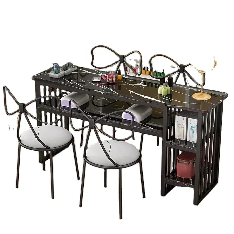 
cheap Manicure table and chair multifunctional marble Nordic beauty salon workbench nail chair 