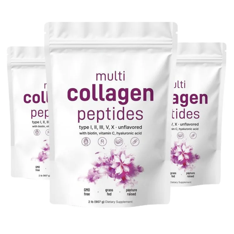 Private Label Multi Collagen Protein Powder Nutrition Supplement Hydrolyzed Acid Collagen Powder for Beauty Skin Nail Hair Grown