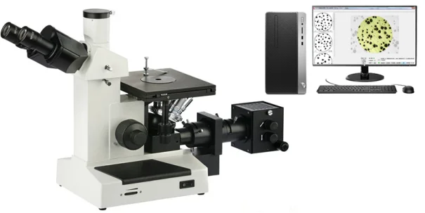 HL201-BW 1000x Trinocular Inverted Phase Contrast Microscope