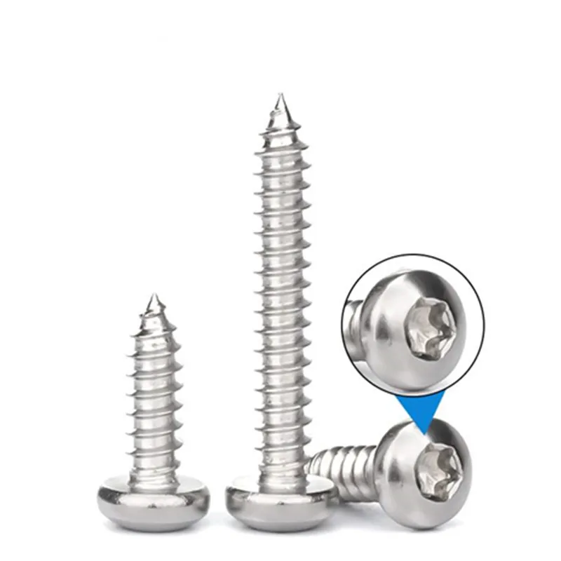 China wholesale iron pan head screw wood torx self-tapping screw full thread stainless steel self tapping screws for metal