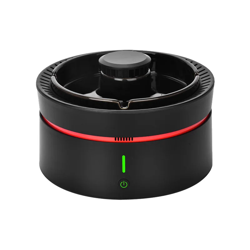 Smart Automatic detect to running and stop smokeless active carbon filter and negative ion for air purifier ashtray