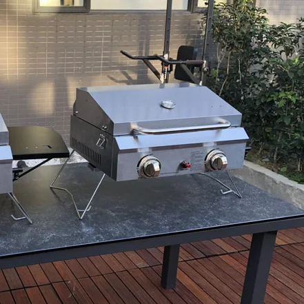 Portable Stainless steel BBQ Grills outdoor grill with two burners