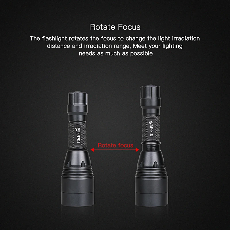 RichFire red green white the rechargeables linterna most led powerful mini flashlight