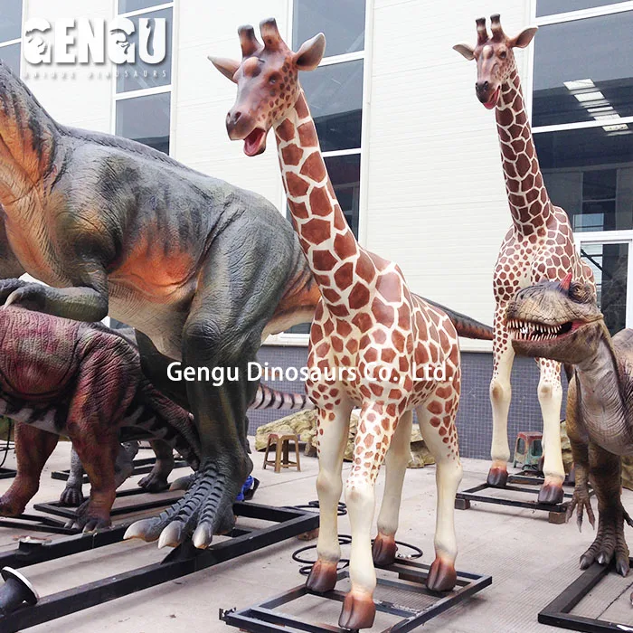 Outdoor Amusement Park Popular Artificial 3D Zoo Animal Set Toy