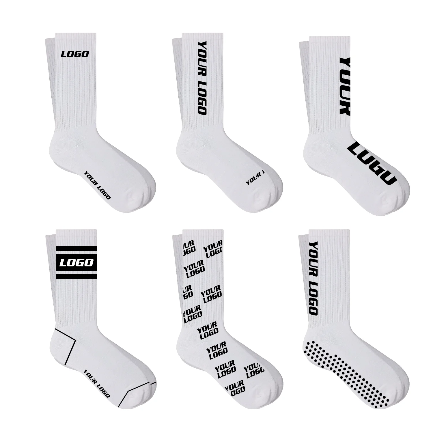 2022 high quality low MOQ 100% cotton socks men women custom logo crew socks Custom socks
