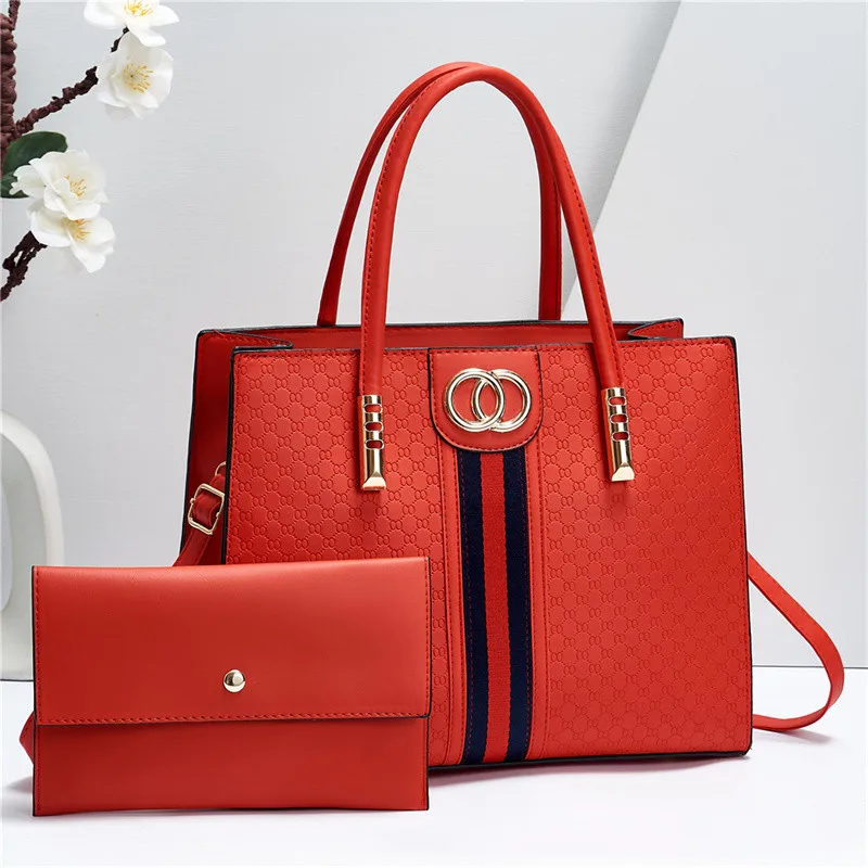 Checkered Dark Grain Retro Texture Handbags Light Simple Business Type Bag 2023 Womens Luxury Set Bags