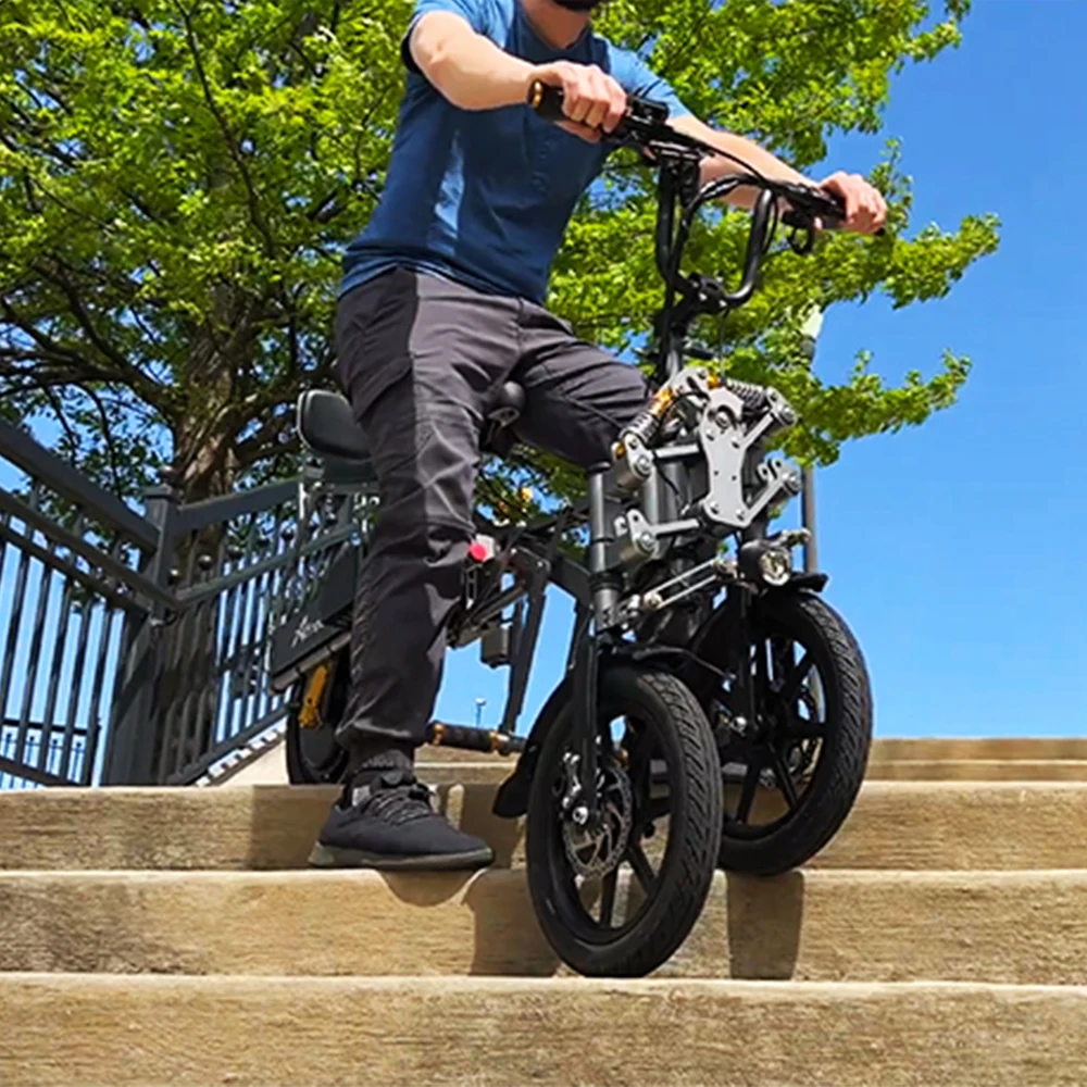 Free Shipping EU US Stock Afreda S6 Three Wheel EBike Adults Womens Electric Bicycle Lithium Battery Folding E-bike