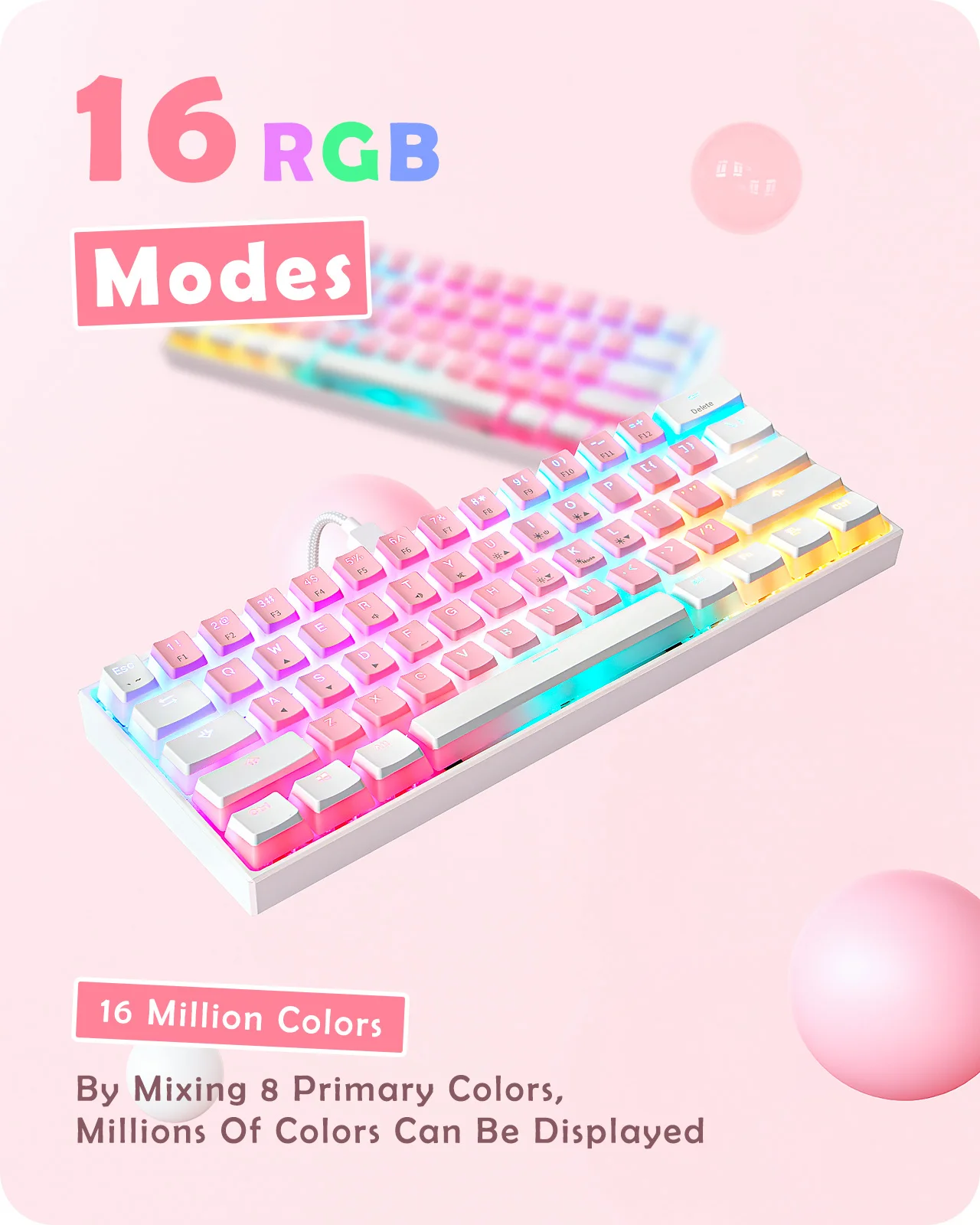 Seenda Programmable 16 RGB Backlit Keyboards For Gamer Mechanical Gaming Keyboard