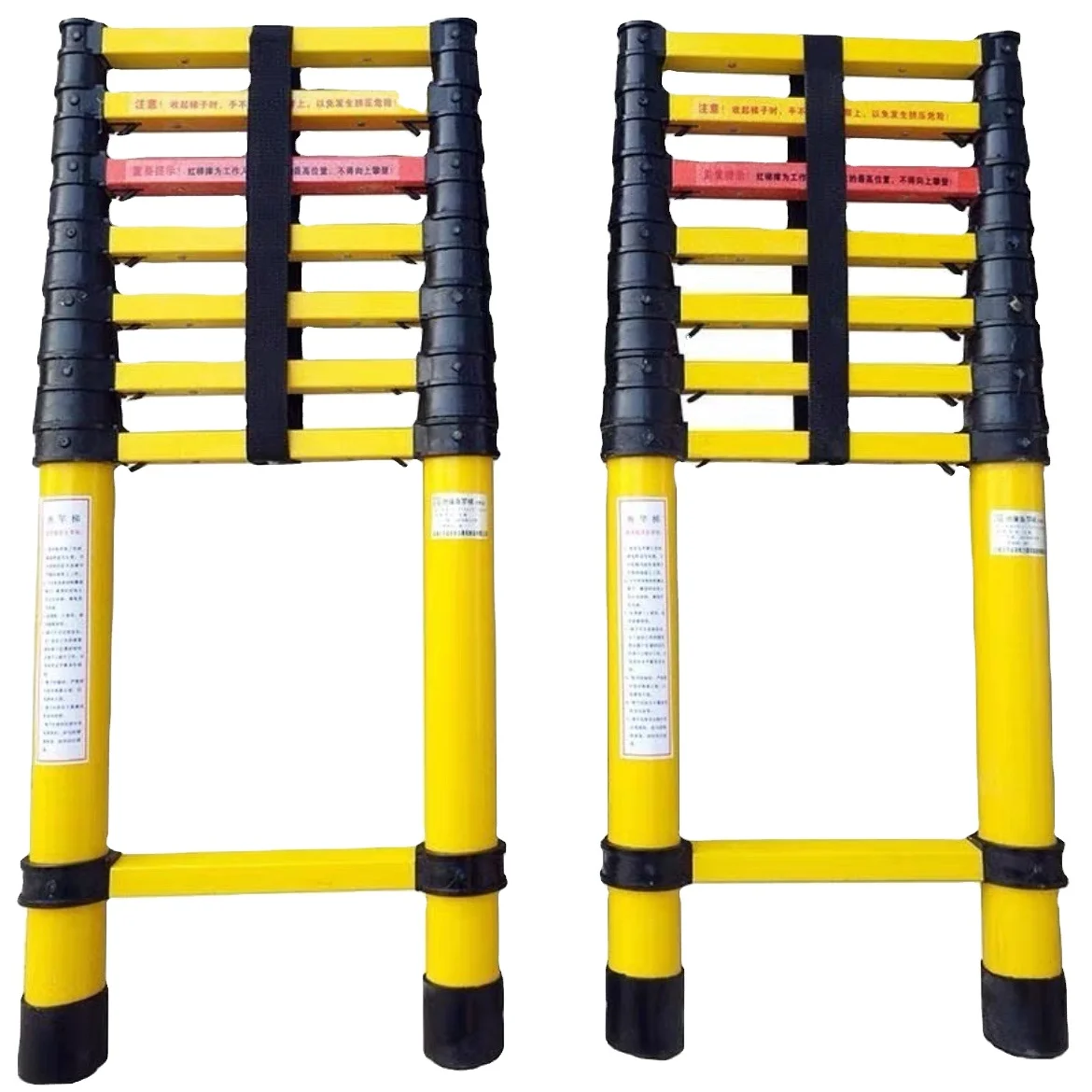 Светло-желтая телескопическая изоляционная лестница